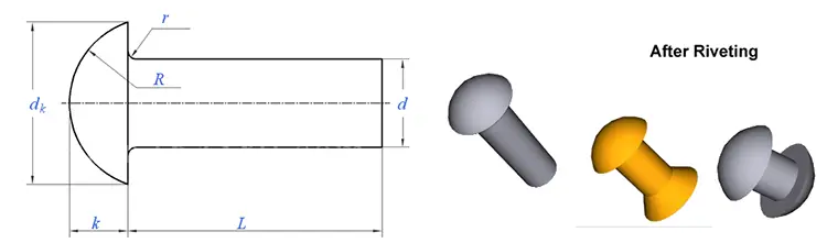 Round Head Solid Rivets